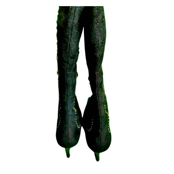 FAUX suede studded boots size 6 mode Italy - Picture 5 of 8